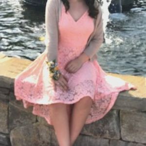 Hoco Peach Dress